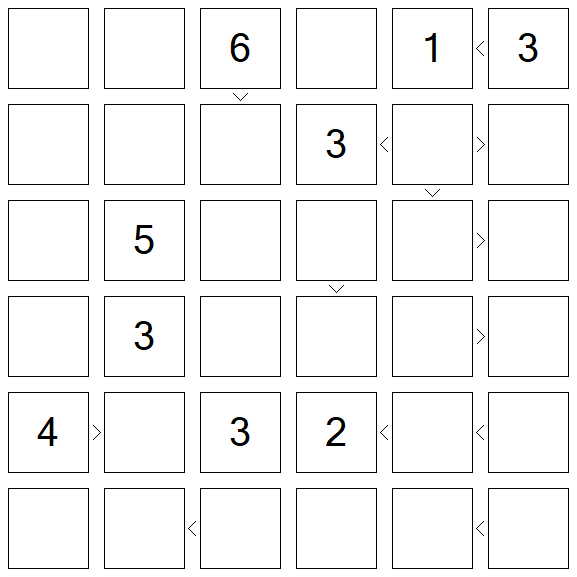 Futoshiki - Difícil