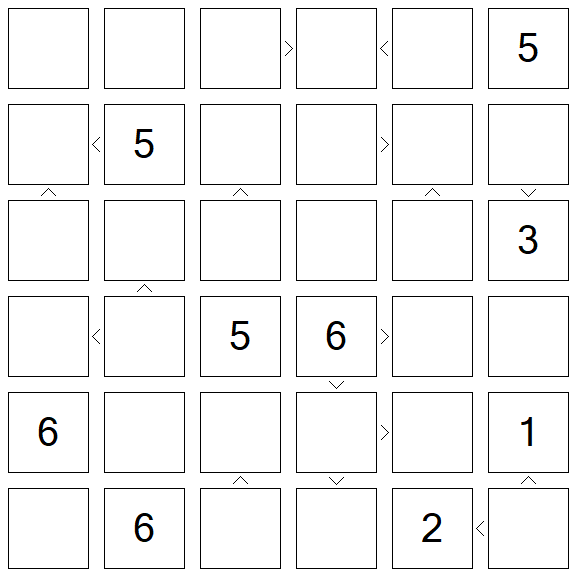 Futoshiki - Difícil