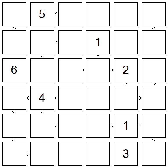 Futoshiki - Difícil