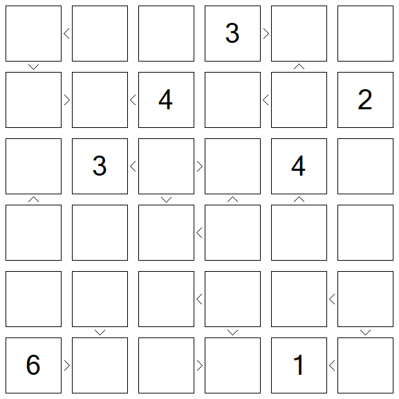 Futoshiki - Difícil