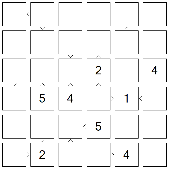 Futoshiki - Difícil