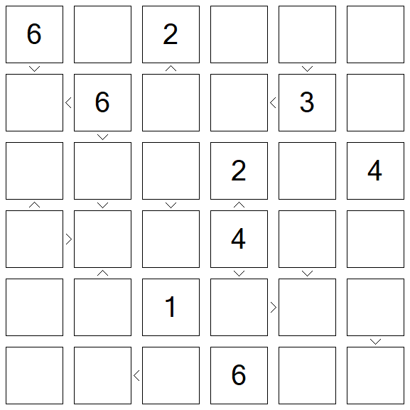 Futoshiki - Difficile