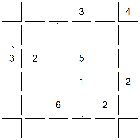 Futoshiki - Difficile