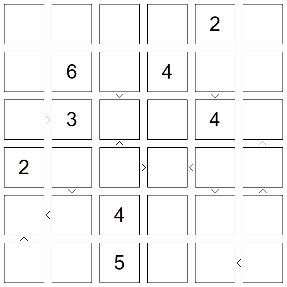 Futoshiki - Difficile