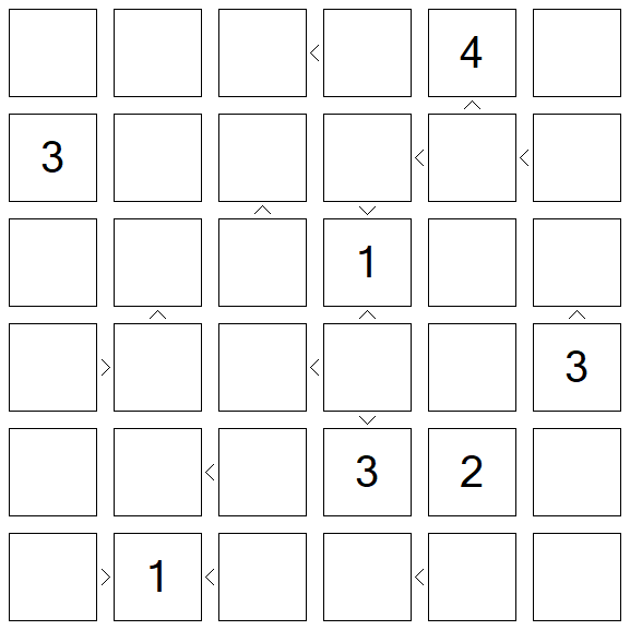 Futoshiki - Difficile