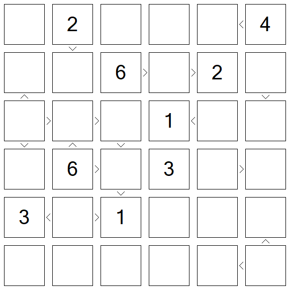 Futoshiki - Difficile