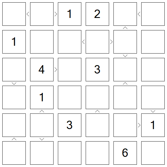Futoshiki - Difficile