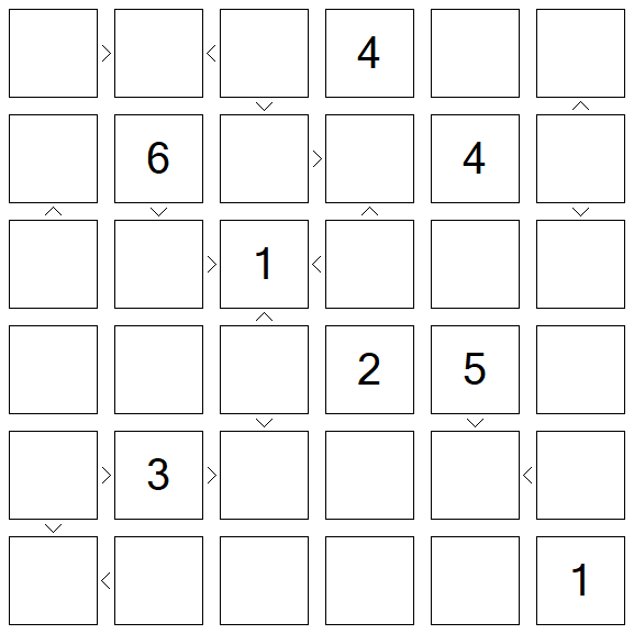 Futoshiki - Difficile