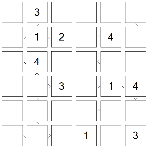Futoshiki - Difficile