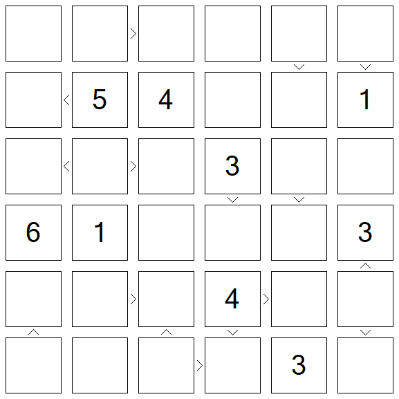 Futoshiki - Difficile