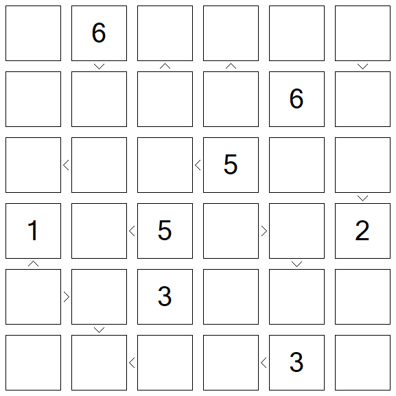 Futoshiki - Difficile