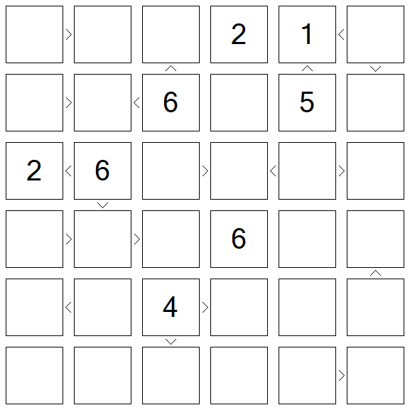 Futoshiki - Difficile