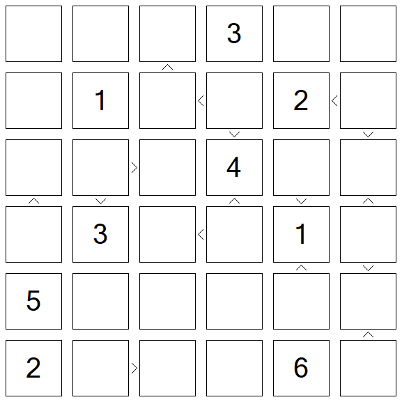 Futoshiki - Difficile