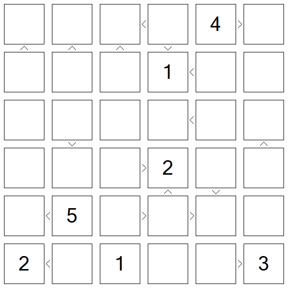 Futoshiki - Difficile