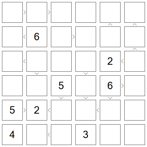 Futoshiki - Difficile