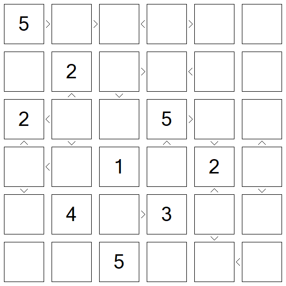 Futoshiki - Difficile