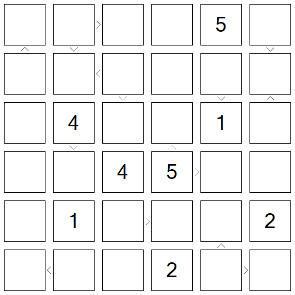 Futoshiki - Difficile