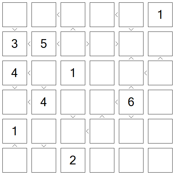 Futoshiki - Difficile
