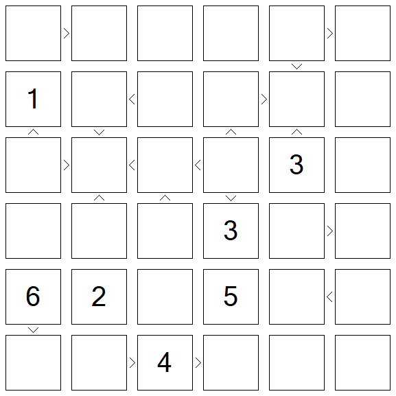 Futoshiki - Difficile