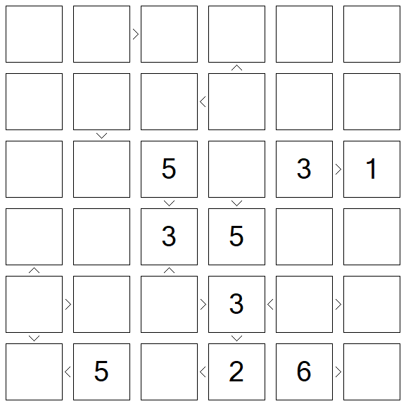 Futoshiki - Difícil