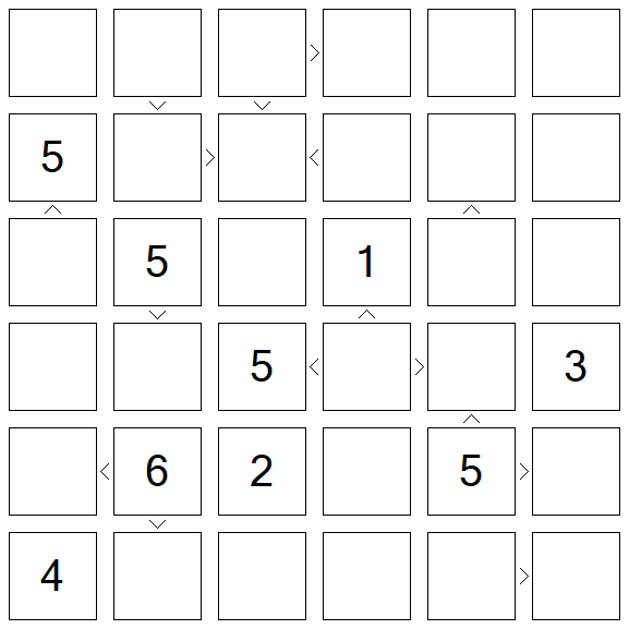 Futoshiki - Difícil
