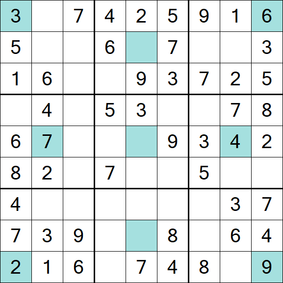 Girandola Sudoku - Fácil