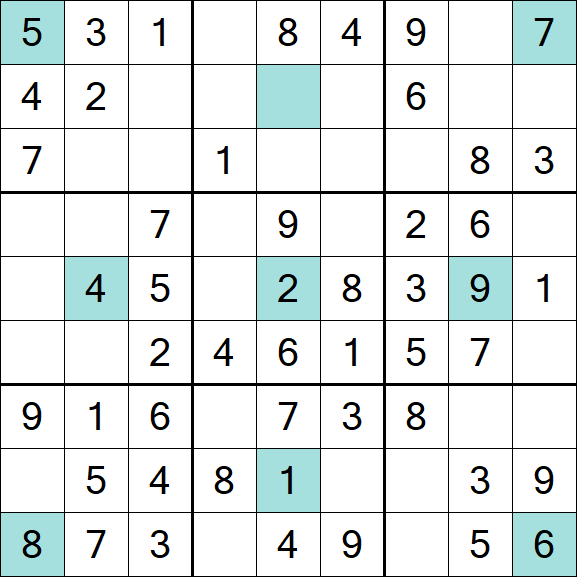 Girandola Sudoku - Simple