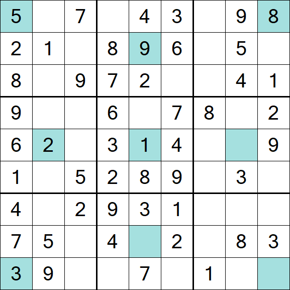 Girandola Sudoku - Einfach