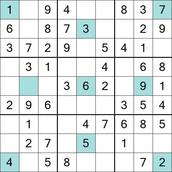 Girandola Sudoku - Einfach