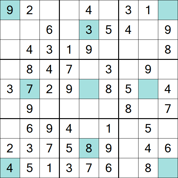 Girandola Sudoku - Einfach