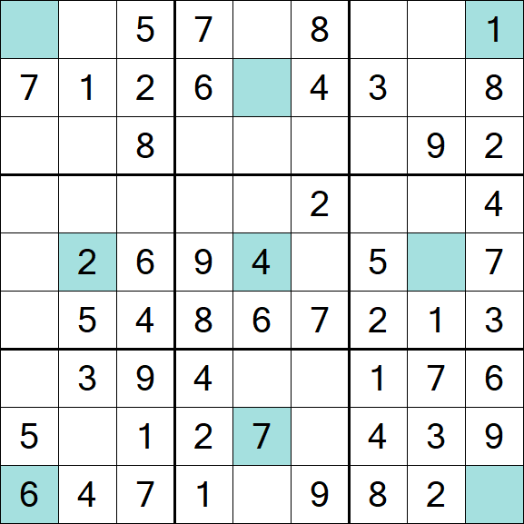 Girandola Sudoku - Fácil