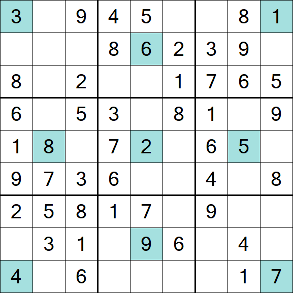 Girandola Sudoku - Einfach