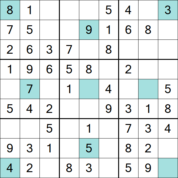 Girandola Sudoku - Fácil