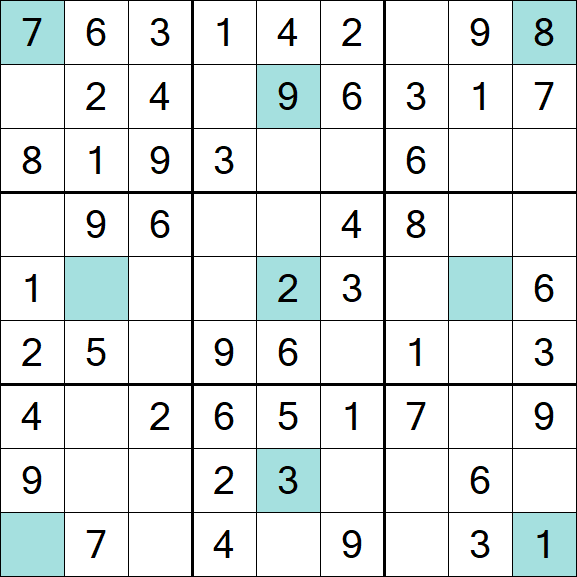 Girandola Sudoku - Fácil