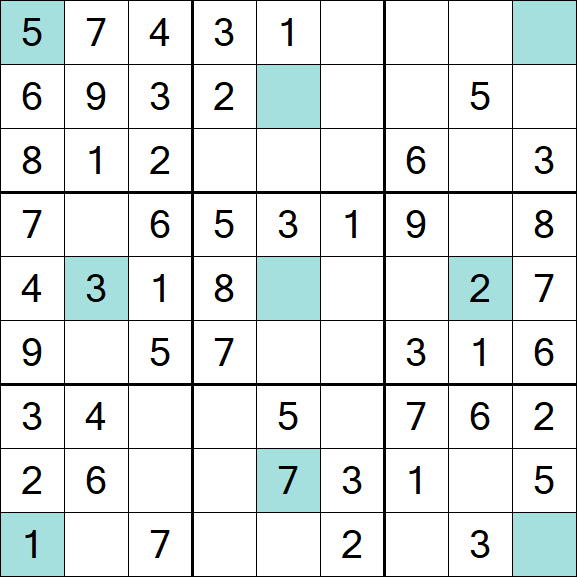 Girandola Sudoku - Fácil