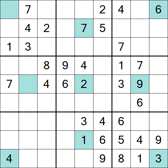 Girandola Sudoku - Moyen