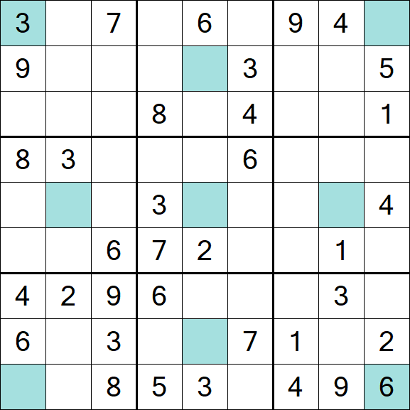 Girandola Sudoku - Moyen