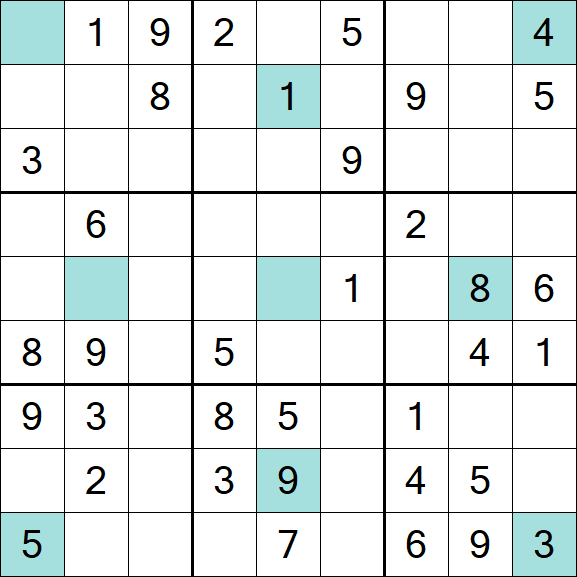 Girandola Sudoku - Moyen