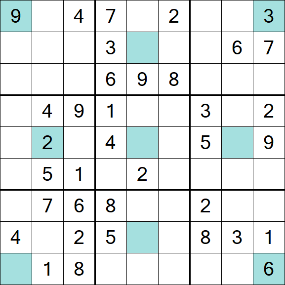 Girandola Sudoku - Moyen