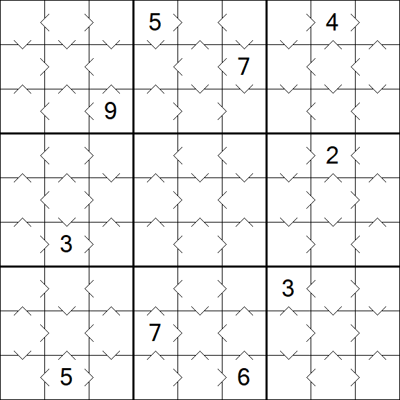 Greater Than Sudoku - Fácil