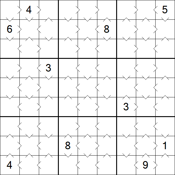 Greater Than Sudoku - Fácil