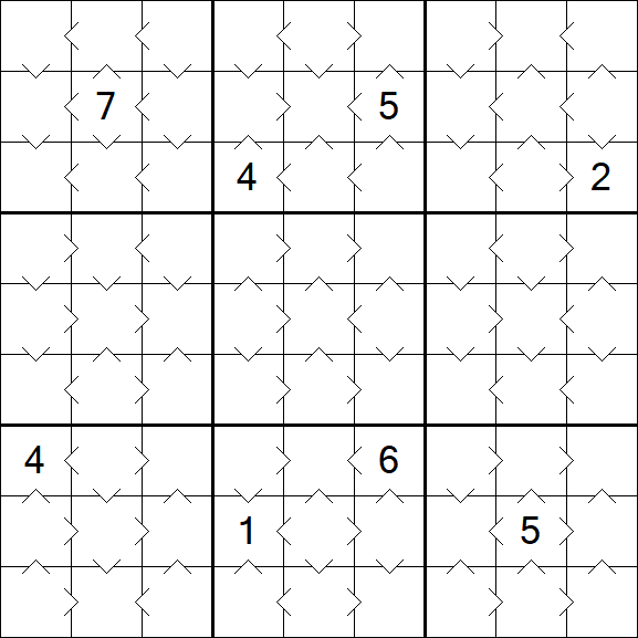 Greater Than Sudoku - Fácil