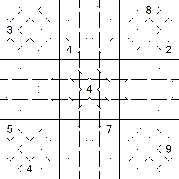 Greater Than Sudoku - Fácil