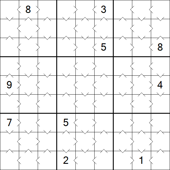 Greater Than Sudoku - Fácil