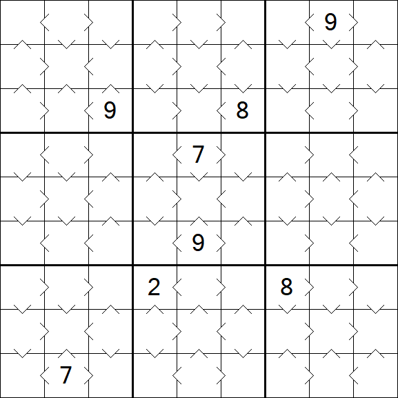 Greater Than Sudoku - Fácil