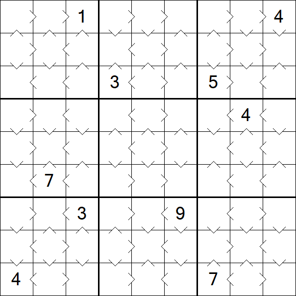 Greater Than Sudoku - Fácil