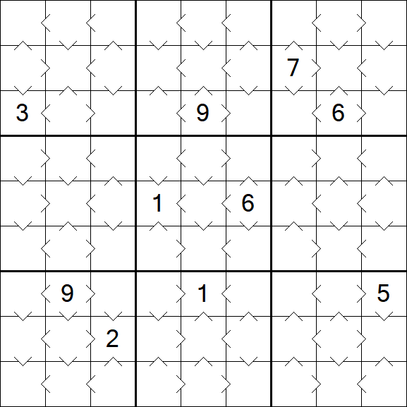 Greater Than Sudoku - Fácil