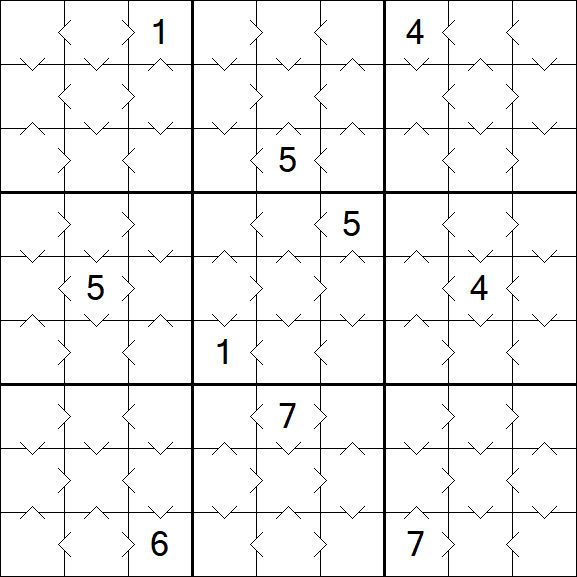 Greater Than Sudoku - Fácil