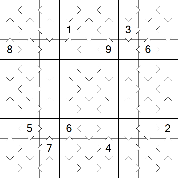 Greater Than Sudoku - Fácil