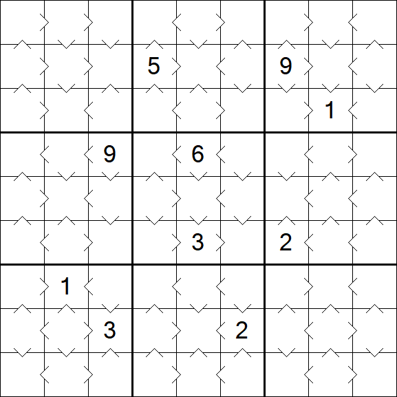 Greater Than Sudoku - Fácil